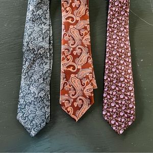 Brioni paisley and floral print Tie bundle of 3. ♥️